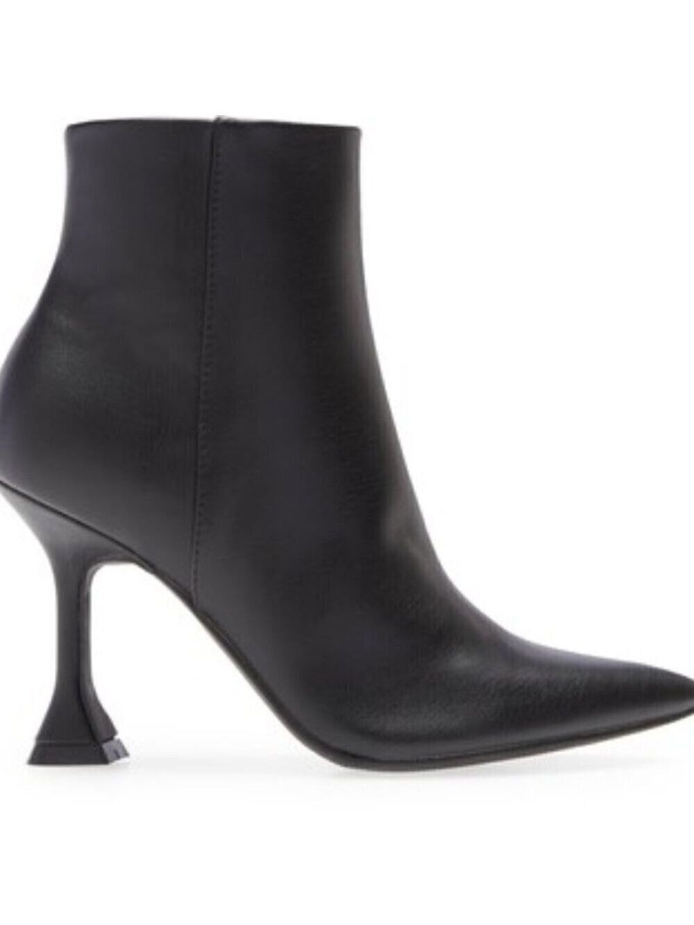 Open Edit Women's "Blythe" black ankle boot flared heel sz 9.5 *broken zip